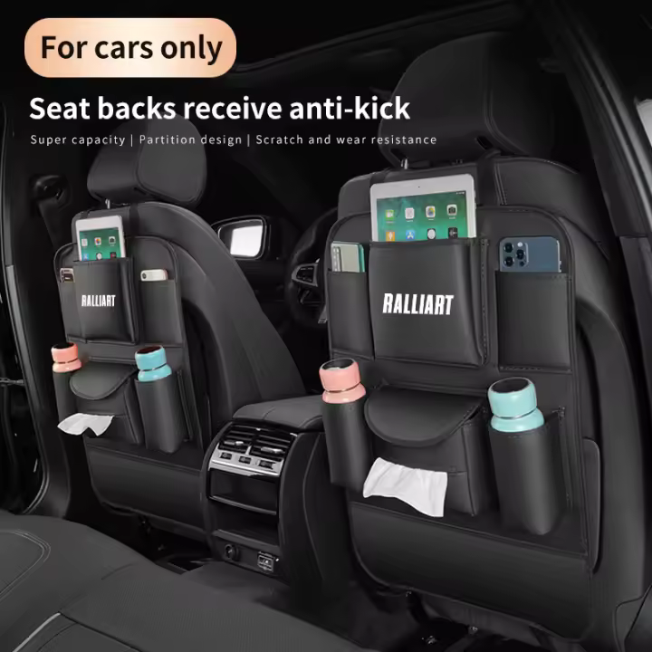 Bolsa de Almacenamiento Trasero para Coche Ralliart 4 Colores, Protección Antinudo, Accesorios Interiores de Automóvil - 1