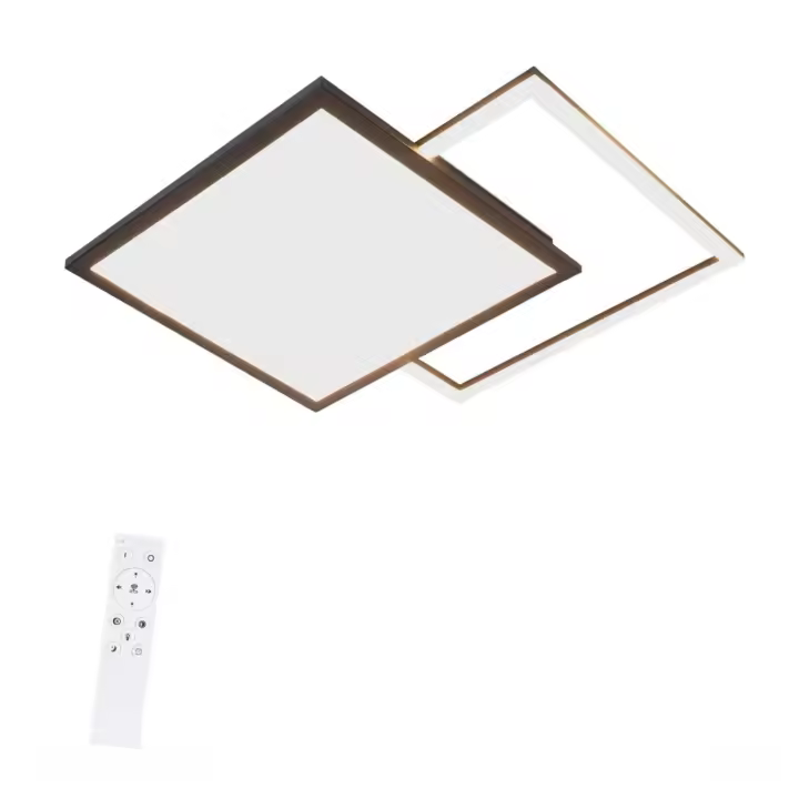 CBJKTX Luz de techo LED 46W Sala de estar Negro Moderno Regulable Lámpara de cocina con diseño de cielo estrellado Dormitorio Estudio Hotel - 1