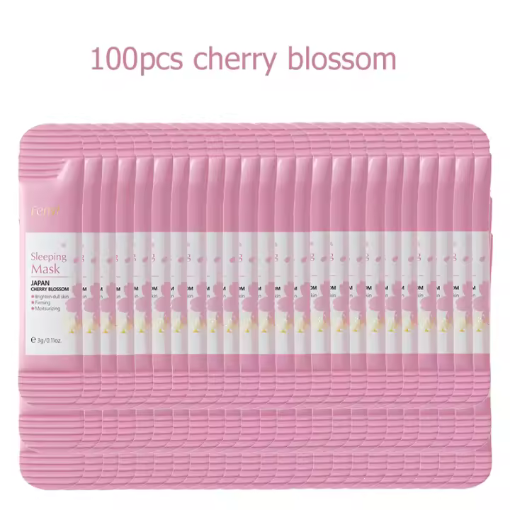 100 Uds LAIKOU mascarilla hidratante para dormir Sakura Caracol algas Centella mascarilla facial tierna y nutritiva control de aceite cuidado de la piel - 1