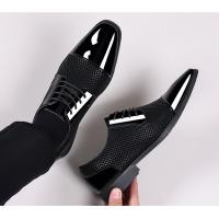 Zapatos de cuero de negocios para hombre, zapatos de vestir de charol transpirables Oxford de lujo, zapatos planos formales para boda y oficina - details 2