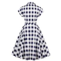 Vestido Elegante Midi de Algodón con Cremallera Retro Estilo Pinup Vintage para Mujeres - details 2
