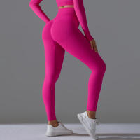 Hamidou-Pantalones deportivos de Yoga para mujer, mallas de cintura alta y caderas ajustadas, glúteos de melocotón, pantalones de Yoga desnudos de cintura alta - details 18