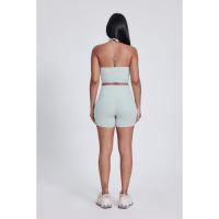 Shorts deportivos de cintura alta con lazo para mujer, para gimnasio, yoga, fitness y entrenamiento. - details 10