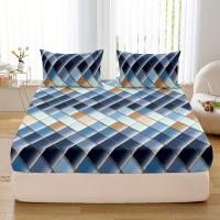 Juego De Cama Con Estampado De Rombos, 3 Piezas, 1 Pieza, 2 Piezas, Funda De Almohada, Sin Núcleo - details 1