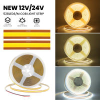 Tira de luces LED COB de 12V y 24V CC, cinta Flexible de alta densidad para decoración de habitación, retroiluminación, 3000-6000K, lineal regulable - details 1