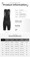 Pantalones Cortos de Ciclismo para Hombres y Mujeres ROCKBROS con Cojín 3D Almohadilla Montaña Bike Transpirabilidad Elástica Secado Rápido Slim Estilo Deporte y Aventura Material Poliéster Cintura Alta - details 1