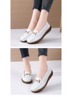 Zapatos de mujer de primavera nuevo estilo Mocasines de cuero genuino, punta redonda, planos, antideslizantes, suela suave Comodidad individual para mujeres de edad media y mayor - details 13