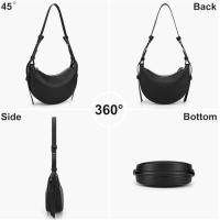 Bolso cruzado de Color puro para mujer, bolso de hombro doble, a la moda, combina con todo - details 5