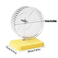 Soporte silencioso para hámster, ruedas para correr, rodillo de juguete de 17cm, rueda de ejercicio para Chinchilla, soporte transparente de alta calidad, rueda para correr para mascotas pequeñas - details 0