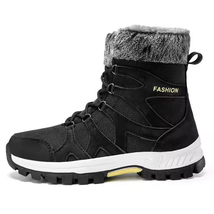 Botas de nieve de invierno para mujer, impermeables, ligeras, cálidas, con forro de piel sintética, botines a media pantorrilla - 1