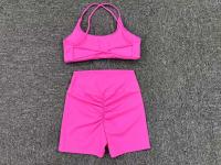 Conjunto de Deportiva Sin Costuras Ouwu Chaleco Deportivo y Shorts de Yoga para Mujeres - details 11