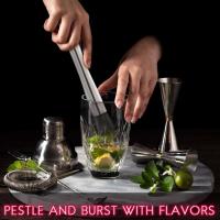 Cuchara mezcladora de cóctel de acero inoxidable, kit de herramientas para bar en casa, creación de deliciosos mojitos y otras bebidas de frutas - details 3