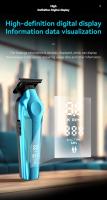 Kemei-cortadora de pelo inalámbrica profesional, máquina de corte de pelo con acabado eléctrico, recargable, cero Gapped, 2299 - details 5