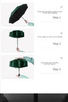 Paraguas plegable para hombre y mujer, protección solar y lluvia, doble protección solar automática, protección UV, sombrilla - details 15