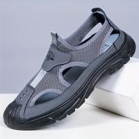 Nuevos zapatos sin cordones de malla transpirable de verano para hombre, perfectos para conducir, actividades al aire libre y la playa. - details 4