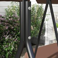 Columpio de Jardín de 3 Plazas Balançín Exterior con Techo Ajustable y Marco de Acero - details 17