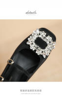 Zapatos de mujer con tacón bajo y hebilla plana - details 4