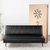 Sofá Cama Plegable 2 en 1 - Adecuado para habitaciones de invitados y espacios pequeños - PVC Negro - details 2