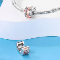 Encantos de Pulsera S925 Plata Esterlina con Esqueleto y Flor para Mujeres Joyería Fina de Cumpleaños Regalo de Diy con Cuentas de Zircono y Piedra Natural - details 12