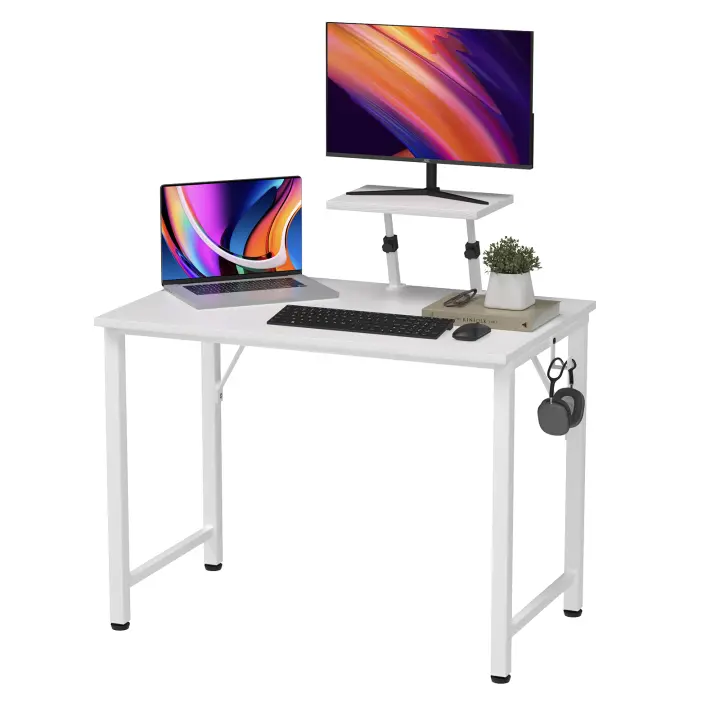Rcynview  Escritorio de Computadora Estilo Clásico Cajón Utilidad Altura 75cm Ancho 80cm - 1