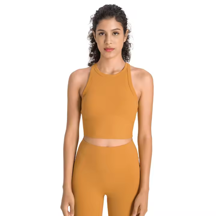 Sujetador Deportivo de Yoga para Mujeres SHINBENE de Nylon de Alta Gama con Diseño de Halter y Cuello en V para Fitness y Entrenamiento en el Gimnasio - 1