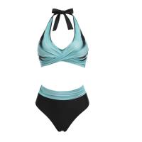 Bikini con estampado floral para mujer, traje de baño de dos piezas, de cintura alta, para adolescentes - details 31