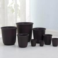 Maceta de plástico de 5 uds., maceta de resina gruesa para plantas, maceta suculenta para interiores y exteriores, maceta redonda anticerámica creativa para flores - details 5