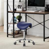 Taburete con Ruedas Silla Trabajo Altura Ajustable Giratorio Taburete de Oficina con Asiento de Silla de Montar Negro - details 30