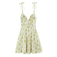 Ropa de mujer europea y americana vestido de popelina con estampado de flores populares 3 - details 5