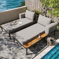 Cama de Patio Impermeable Multifuncional Doble Sofá de Deporte al Aire Libre con Estantes - details 16