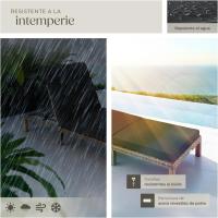 Taburete de Jardín Exterior de Ratán y Acero Tumbona de Piscina con Resaldo Ajustable en 6 Posiciones Tumbona de Playa Estable y Resistente a Intemperie Limpieza Fácil - details 31