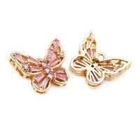 Colgantes de Mariposa de Bronce Dorado 18K Collar Aretes Accesorios de Joyería DIY - details 11