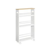 Carro de Almacenamiento de 4 Niveles Carro de Cocina con 4 Estantes y Barandillas Ahorro de Espacio - details 4