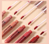 Langmanni Juego de 6 pcs labiales líquidos mate color nude - Tonos pigmentados y de larga duración, paquete de brillo labial, colección de regalo para niñas/mujeres - details 9