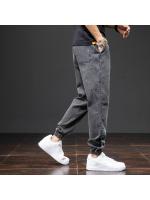 Pantalones Cargo Harem Para Hombre Negro Azul Estilo Callejero Primavera Verano Denim Midweight Cierre Con Cordón Talla Grande Hasta 8XL - details 22