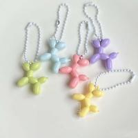 Llavero con forma de cachorro y globos de colores crema con personalidad, cadena de bolas, colgante de perro de dibujos animados, abalorios para bolso, llavero para mujer - details 8