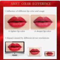 Bsimone Tiktok Same Carved Tomato Lipstick Lápiz labial de terciopelo hidratante de larga duración - details 9