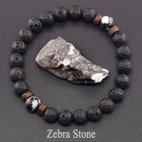 Pulsera de piedra de Lava para hombre, cuentas de piedra lunar de labradorita Natural, pulsera de Buda tibetano, pulsera difusora de aceite de Chakra, joyería para hombre - details 29