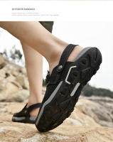 Verano dos usan zapatillas de playa, sandalias deportivas al aire libre y zapatos de montañismo. - details 28