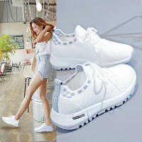 2025 Nuevas Zapatillas Deportivas Casuales de Mujer de un Pedal, Tela, Blancas y Pequeñas, Voladoras - details 0