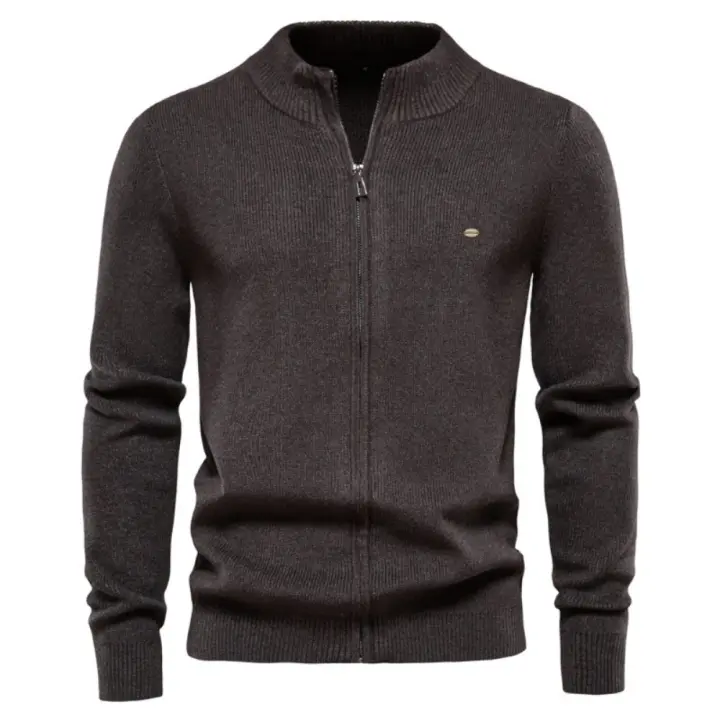 Suéter de lana casual de moda para hombre, suéter de punto - 1