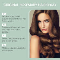Spray nutritivo para el crecimiento del cabello denso y oscuro, masaje nutritivo del cuero cabelludo con romero - details 3