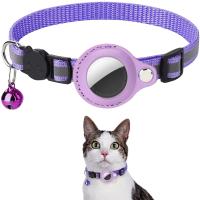 Collar para gato ajustable reflectante Breakaway con soporte para AirTag y campana – Collar de seguridad impermeable para gatitos/adultos - details 11