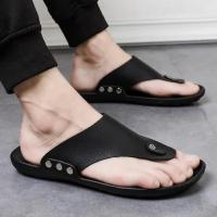 Zapatillas de verano para hombre Chanclas para hombre Zapatillas de playa Sandalias marrones Zapatos cómodos Zapatos de baño antideslizantes Zapatos de hombre - details 2