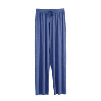 Pantalones anchos hasta el tobillo para mujer Pantalón informal de cintura elástica sólido, pantalones sueltos de seda de hielo, primavera y verano - details 8