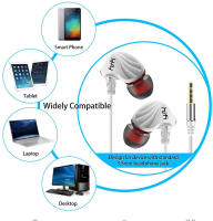 Auriculares intrauditivos con cable y micrófono para teléfono móvil, audífonos intrauditivos de 3,5mm con entrada AUX/tipo C, Sonido Envolvente de graves 6D, compatible con Samsung, Huawei, Xiaomi y PC - details 15