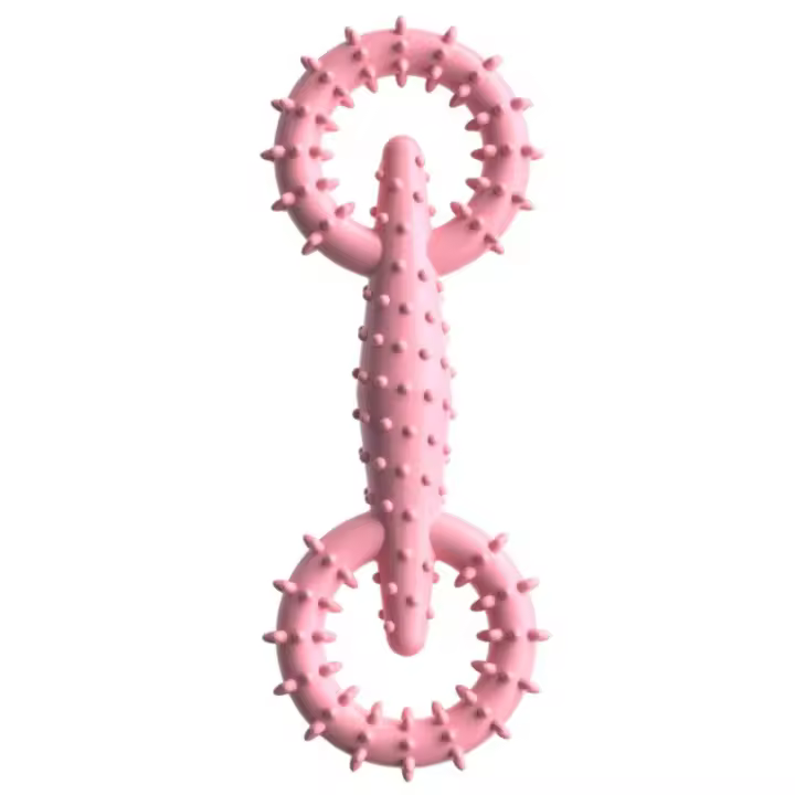 Anillo de juguete resistente a mordeduras para perros, diseño convexo TPR, juguetes para masticar para mascotas, varios colores, juguete para rechinar los dientes de perro, 2 uds. - 1
