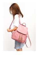 Mochila para mujer color caramelo, bolso nuevo de gran capacidad, bolso de moda, mochila con flecos. - details 14