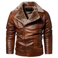 Chaqueta de cuero de moda para hombre, abrigos de algodón de thichen, abrigos casuales con cuello vuelto, chaquetas cálidas para hombre, Otoño e Invierno - details 3