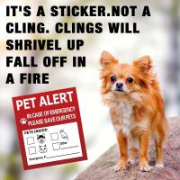 Pegatinas de Ventana Estáticas Pet Alert Paquete de 4 Señal de Rescate para Mascotas en Emergencias - details 4
